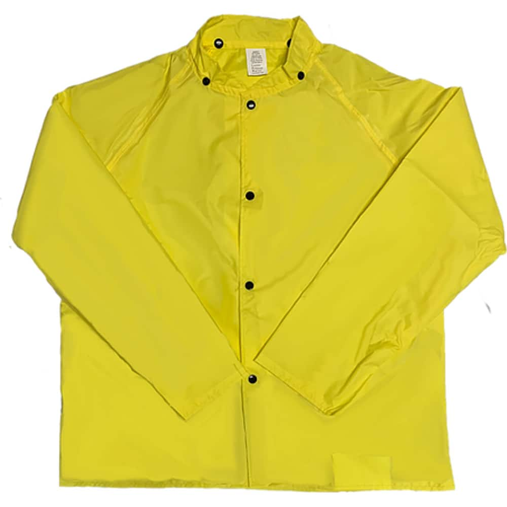 Louisiana Professional Wear - Rain & Chemical Wear; Garment Style: Rain Jacket ; Garment Type: Flame Resistant; Waterproof; Rain ; Material: Polyurethane/Nylon ; Size: 2X-Large ; Color: Lemon Yellow ; Certification Type: ASTM D6413 - Exact Industrial Supply