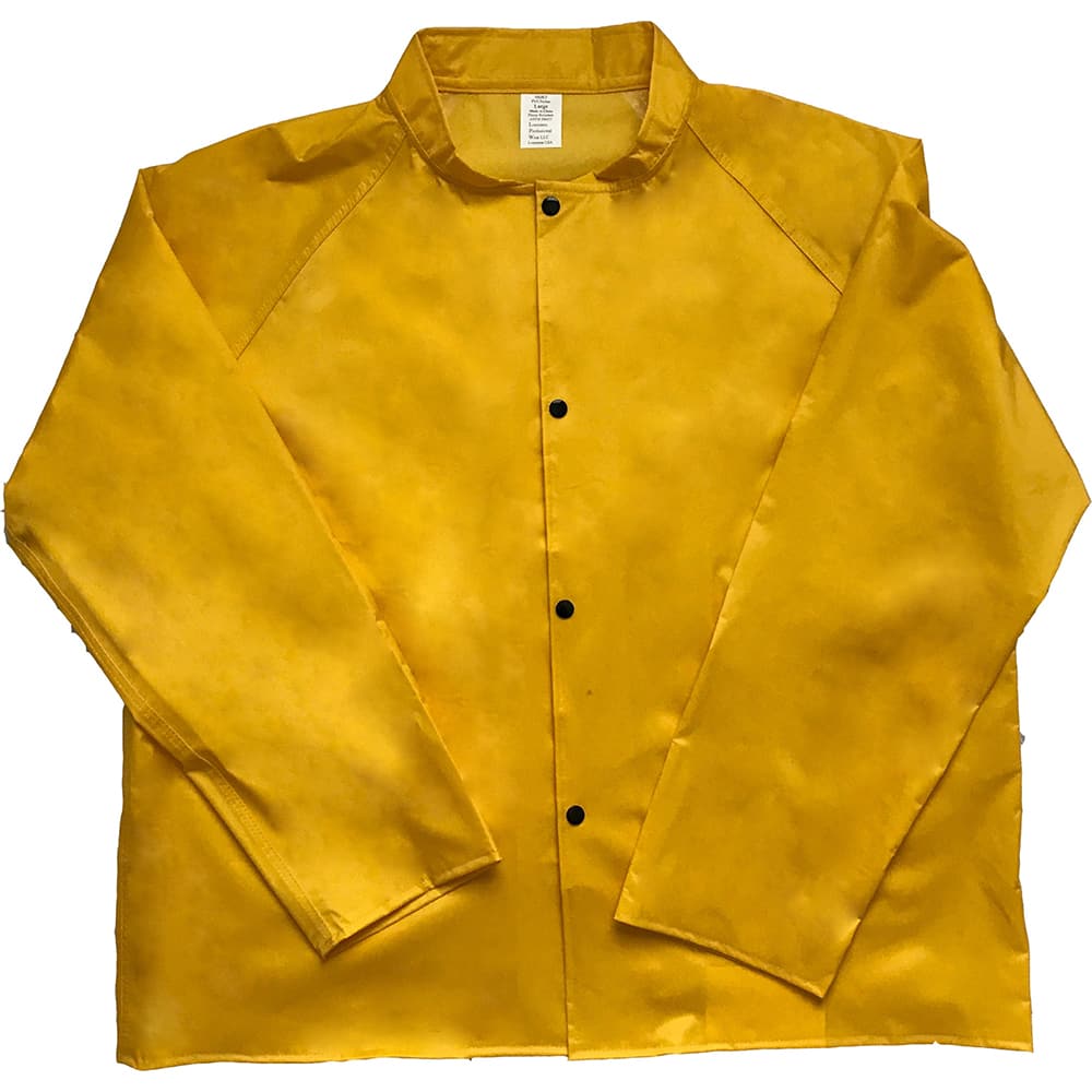 Louisiana Professional Wear - Rain & Chemical Wear; Garment Style: Rain Jacket ; Garment Type: Rain; Waterproof ; Material: Nylon/PVC ; Size: Large ; Color: Yellow ; Certification Type: NonHazardous Protection - Exact Industrial Supply