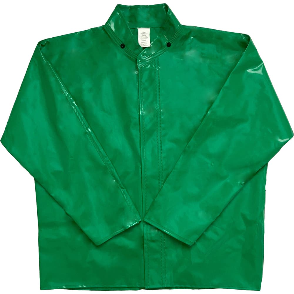 Louisiana Professional Wear - Rain & Chemical Wear; Garment Style: Rain Jacket ; Garment Type: Chemical Resistant; Flame Resistant; Waterproof; Rain ; Material: PVC/Polyester/Polyurethane ; Size: 2X-Large ; Color: Kelly Green ; Certification Type: ASTM D - Exact Industrial Supply