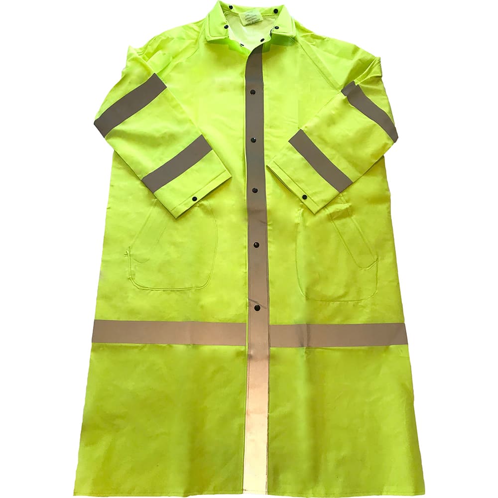 Louisiana Professional Wear - Rain & Chemical Wear; Garment Style: Coat ; Garment Type: High Visibility; Rain; Waterproof ; Material: .35mm PVC/Polyester ; Size: 5X-Large ; Color: Fluorescent Green ; Certification Type: NonHazardous Protection - Exact Industrial Supply