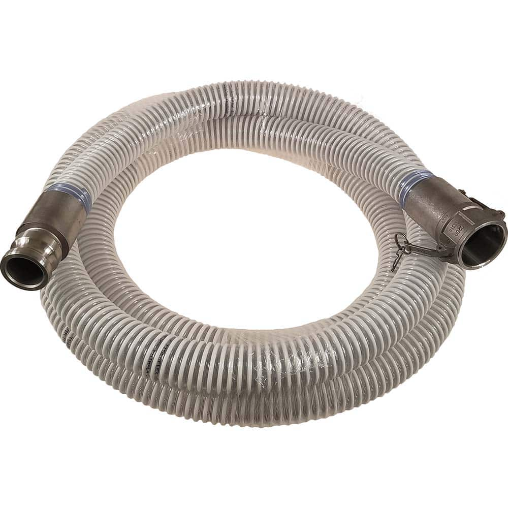 Kuriyama of America - Food & Beverage Hose; Inside Diameter (Inch): 4 ; Outside Diameter (Decimal Inch): 4.7600 ; Length (Feet): 10 ; Bend Radius (Inch): 10 ; Maximum Working Pressure (psi): 35.000 ; Vacuum Rating: 24 In. Hg; 20 In Hg - Exact Industrial Supply