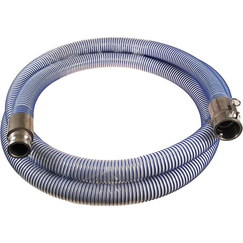 Kuriyama of America - Food & Beverage Hose; Inside Diameter (Inch): 2 ; Outside Diameter (Decimal Inch): 2.6000 ; Length (Feet): 5 ; Bend Radius (Inch): 4 ; Maximum Working Pressure (psi): 100.000 ; Vacuum Rating: 28 In. Hg - Exact Industrial Supply