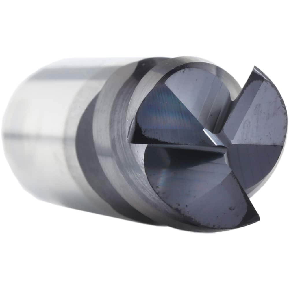 Corner Radius End Mill: 0.2188″ Dia, 1/2″ LOC, 0.015″ Radius, 3 Flutes, Solid Carbide 2″ OAL, 1/4″ Shank Dia, 50 ° Helix, AlCrN Coated, Corner Radius End, Centercutting, Series SM3F