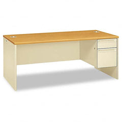 Hon - Office Desks Type: Single Pedestal w/Right Hand Return Center Draw: No - Caliber Tooling