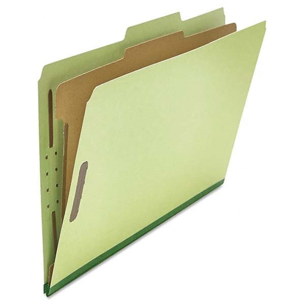 UNIVERSAL - File Folders, Expansion Folders & Hanging Files Folder/File Type: Classification Folders with Tob Tab Fastener Color: Green - Caliber Tooling