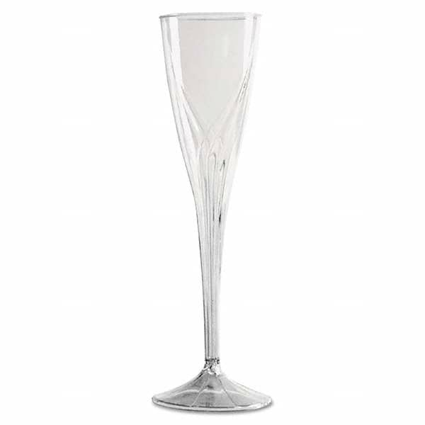 WNA - Classicware One-Piece Champagne Flutes, 5 oz, Clear, Plastic, 10/Pack - Caliber Tooling