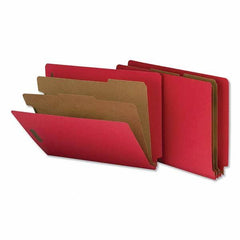 UNIVERSAL - File Folders, Expansion Folders & Hanging Files Folder/File Type: Classification Folders with Tob Tab Fastener Color: Red - Caliber Tooling