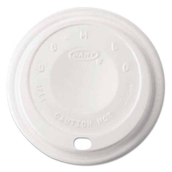 Cappuccino Dome Sipper Lids, 12 oz, White White