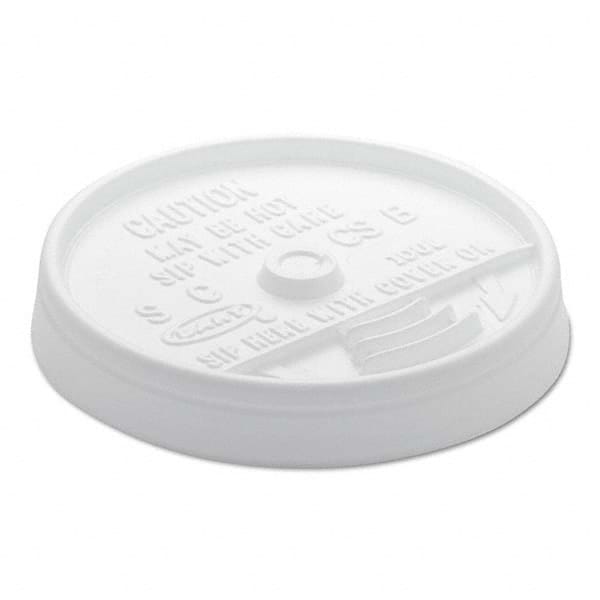 DART - Sip Thru Lids For 10, 12 oz Foam Cups, Plastic, White, 1000/Carton - Caliber Tooling