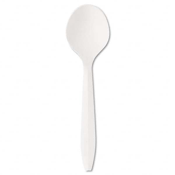 Boardwalk - Mediumweight Polystyrene Plastic Cutlery, Soup Spoon, White, 1000/Carton - Caliber Tooling