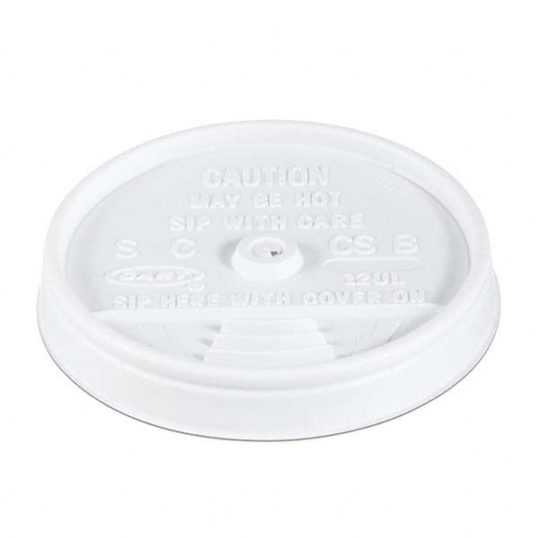 DART - Sip-Through Lids For 10, 12, 14 oz Foam Cups, Plastic, White, 1000/Carton - Caliber Tooling