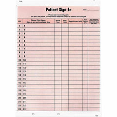 Tabbies - Note Pads, Writing Pads & Notebooks Writing Pads & Notebook Type: Sign-In Label Form Size: 8-1/2 x 11-5/8 - Caliber Tooling