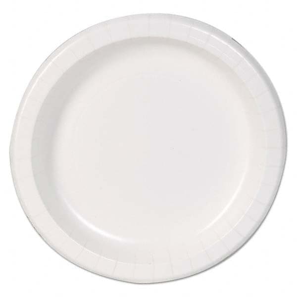 Dixie Basic - Basic Paper Dinnerware, Plates, White, 8.5" Diam, 125/Pack - Caliber Tooling