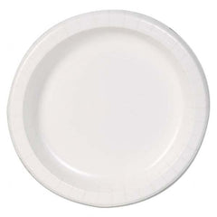 Dixie Basic - Basic Paper Dinnerware, Plates, White, 8.5" Diam, 125/Pack - Caliber Tooling