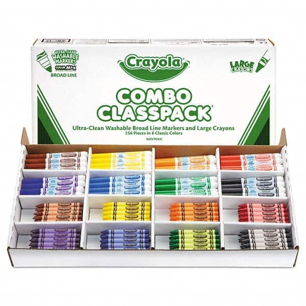 Crayola - Markers & Paintsticks Type: All Purpose Wax Crayon Color: Black; Blue; Brown; Green; Orange; Red; Violet; Yellow - Caliber Tooling