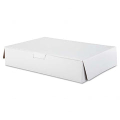 SCT - Tuck-Top Bakery Boxes, 19w x 14d x 4h, White, 50/Carton - Caliber Tooling