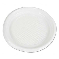 Boardwalk - Hi-Impact Plastic Dinnerware, Plate, 9" Diam, White, 500/Carton - Caliber Tooling