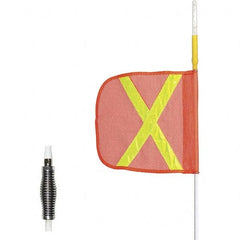 Checkers - Marking Flags Type: Warning Whip Flag w/Light Message or Pattern: Reflective X - Caliber Tooling