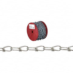 Campbell - Weldless Chain; Type: Double Loop Chain ; Load Capacity (Lb.): 255 ; Trade Size: #1, #2, #3 ; Chain Diameter (Decimal Inch): 0.1400 ; Finish/Coating: Zinc Plated ; PSC Code: 4010 - Exact Industrial Supply