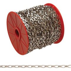 Weldless Chain; Load Capacity (Lb. - 3 Decimals): 29; Type: Sash Chain; Trade Size: #2; Chain Diameter (Decimal Inch): 0.0160; Inside Length: 0.58 mm; 0.58 in; Finish/Coating: Chrome; Inside Length (Decimal Inch): 0.58 mm; 0.58 in; Load Capacity (Lb.): 29