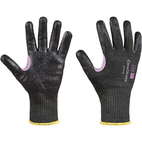 Honeywell - Size XL (10), ANSI Cut Lvl A8, Puncture Lvl 1, Abrasion Lvl 6, Nitrile Coated Cut Resistant Gloves - Caliber Tooling