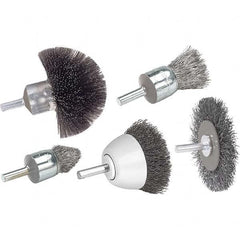 WALTER Surface Technologies - End Brushes Brush Diameter (Inch): 1-1/2 Fill Material: Steel - Caliber Tooling