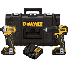 DeWALT - Cordless Tool Combination Kits Voltage: 20 Tools: Brushless 1/2" Compact Hammer Drill/Driver; Brushless 1/4 Impact Driver - Caliber Tooling