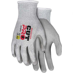 MCR Safety - Size L, ANSI Cut Lvl A6, Puncture Lvl 4, Abrasion Lvl 5, Polyurethane Coated Cut & Puncture Resistant Gloves - Caliber Tooling