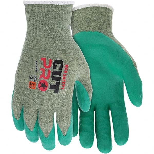 MCR Safety - Size S, ANSI Cut Lvl A5, Abrasion Lvl 3, Foam Nitrile Coated Cut Resistant Gloves - Caliber Tooling