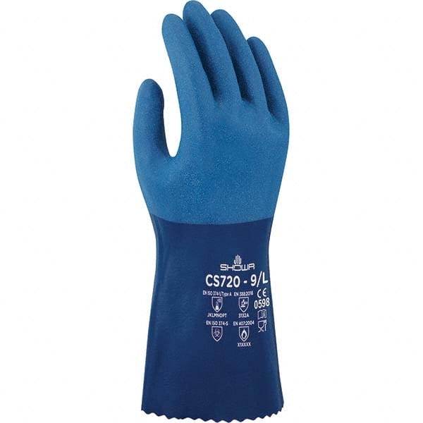 SHOWA - Chemical Resistant Gloves Material: Nitrile Size: Medium - Caliber Tooling