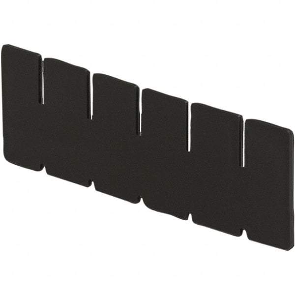 LEWISBins+ - 4-3/8" High, Black Bin Divider - Use with DC1050, Short Side Measures 4.4" Tall - Caliber Tooling