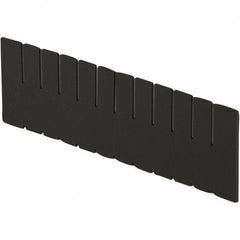 LEWISBins+ - 7-3/8" High, Black Bin Divider - Use with DC3080, Short Side Measures 7.4" Tall - Caliber Tooling