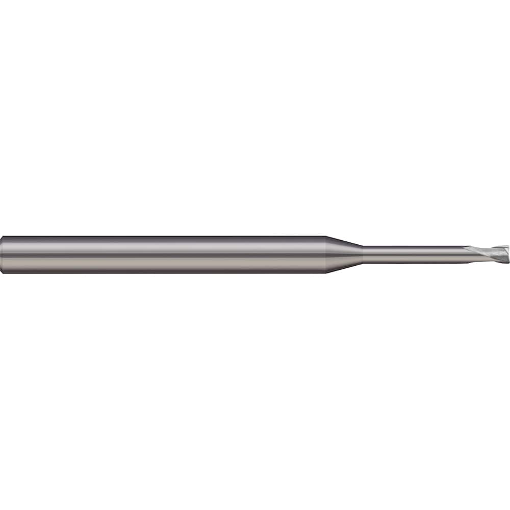 Corner Radius End Mill: 0.2362″ Dia, 0.2362″ LOC, 2 Flutes, Solid Carbide 30 ° Helix, Bright/Uncoated, Corner Radius End