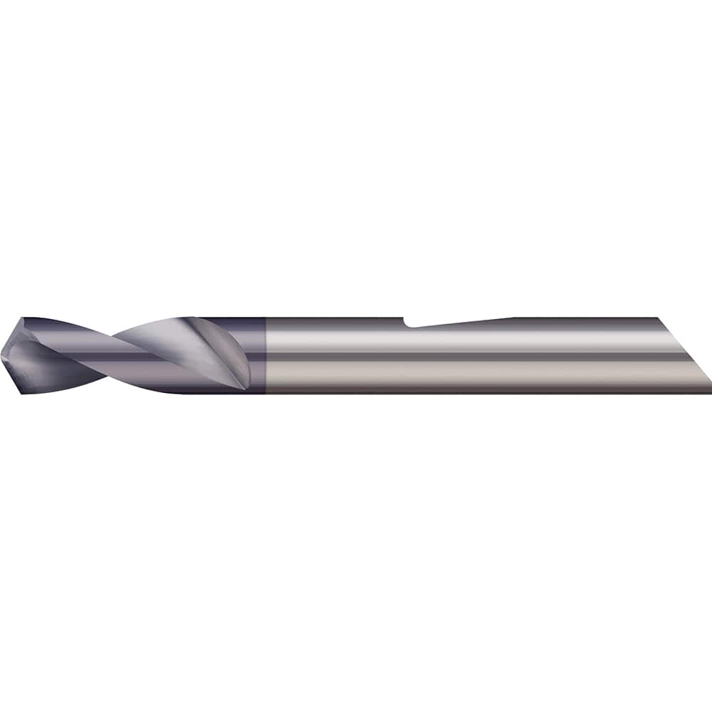 Micro 100 - 0.05" Body Diam, 140°, 1-1/2" OAL, 2-Flute Solid Carbide Spotting Drill - Exact Industrial Supply