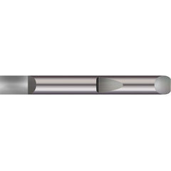 Micro 100 - Tool Bit Blanks; Material: Solid Carbide ; End Shape: Half Round ; Width/Diameter (Inch): 3/16 ; Overall Length (Inch): 1-1/2 - Exact Industrial Supply