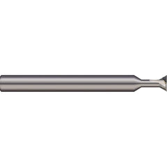 Micro 100 - 30° 1/4" Cut Diam, 0.161" Cut Width, Solid Carbide Dovetail Cutter - Exact Industrial Supply