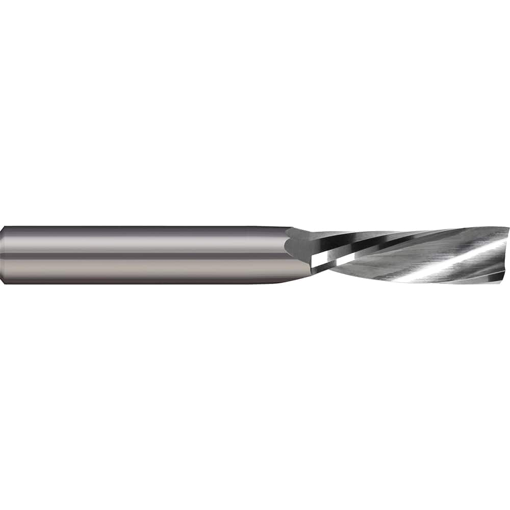 Micro 100 - 1/16" Diam RH Solid Carbide 1-Flute Single Edge Downcut Spiral Router Bit - Exact Industrial Supply