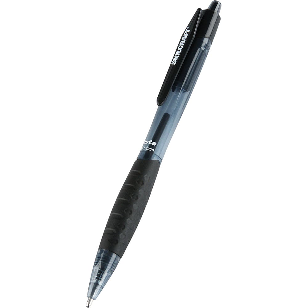 Ability One - Pens & Pencils; Type: Retractable Pen ; Color: Black ; Tip Type: 1.4MM - Exact Industrial Supply