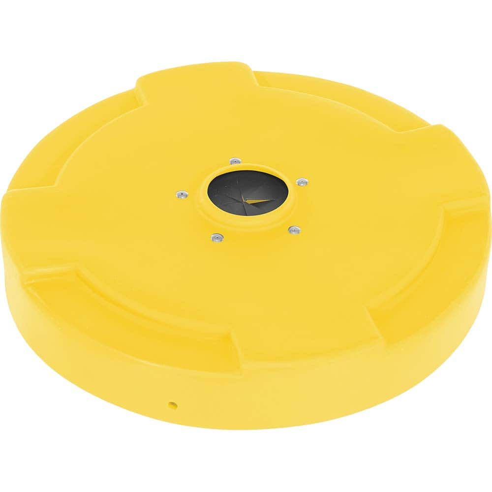 Vestil - Trash Can & Recycling Container Lids; Lid Shape: Round ; Container Shape: Round ; Container Size Compatibility (Gal.): 55 ; Color/Finish: Yellow ; Color: Yellow ; For Use With: 55 gal. Steel Drum - Exact Industrial Supply