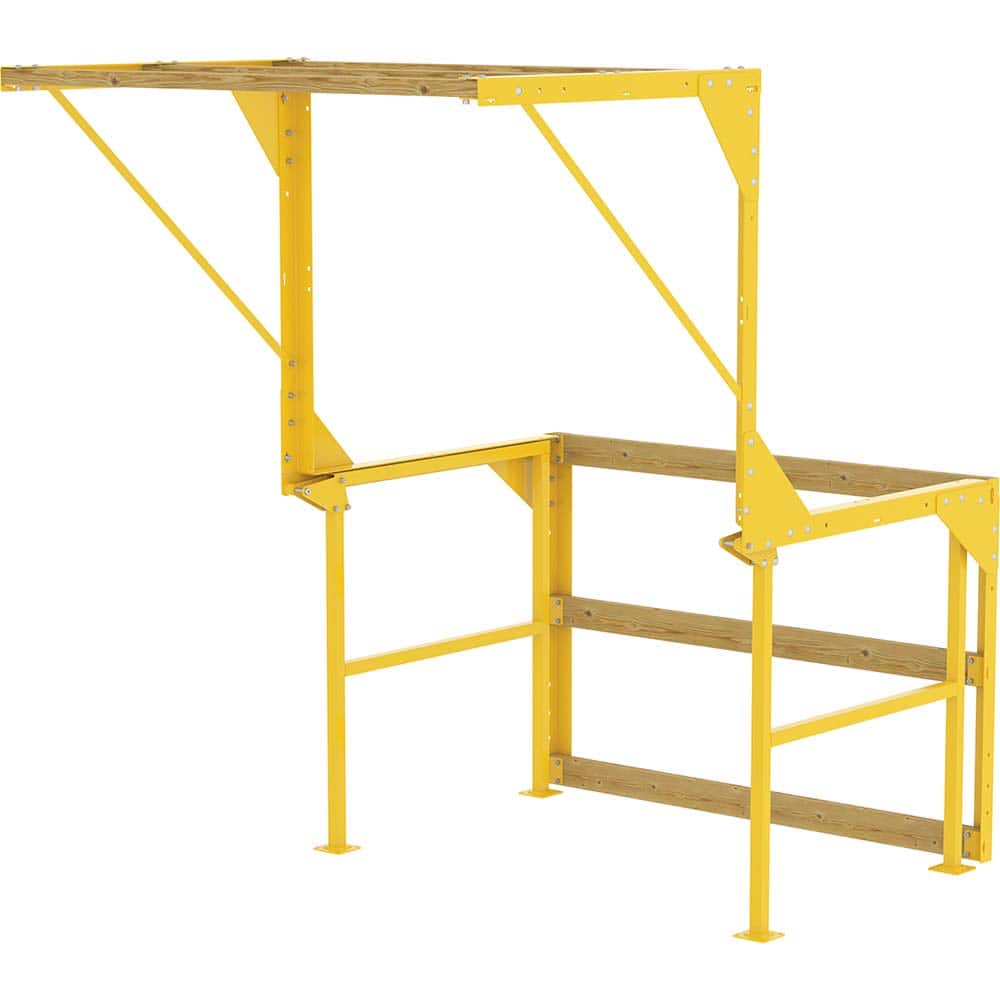 Vestil - Scaffolding; Type: Mezzanine Safety Gate ; Section: Guard Rail ; Length (Feet): 7.270 ; Height (Feet): 7.30 ; Height (Inch): 87.563000 ; Load Capacity (Lb.): 10000.000 - Exact Industrial Supply