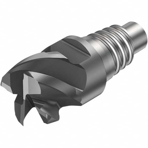 Sandvik Coromant - 25mm Mill Diam, 13.5mm LOC, 13.5mm OAL, 5 Flute Square End Mill Head - Caliber Tooling