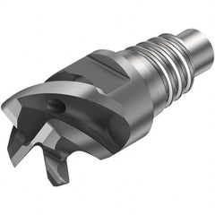 Sandvik Coromant - 3/8" Mill Diam, 0.2362" LOC, 0.2362" OAL, 4 Flute Square End Mill Head - Caliber Tooling