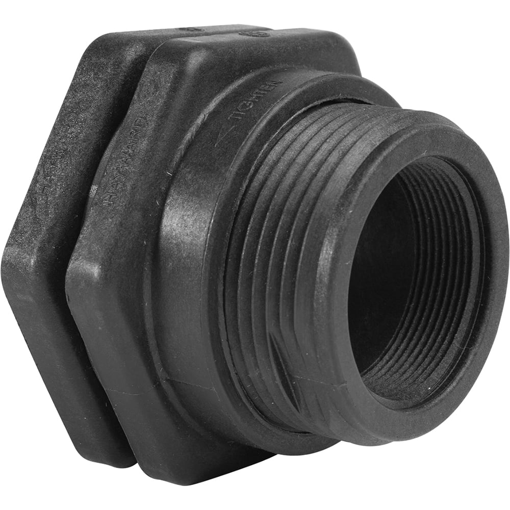 Hayward - Plastic Pipe Fittings; Type: Bulkhead Fitting ; Fitting Size: 1/2 (Inch); End Connections: FNPT x FNPT ; Material: GFPP ; Schedule: 80 ; Maximum Pressure (psi): 150.00 - Exact Industrial Supply