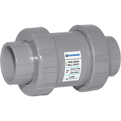 Hayward - Check Valves; Design: In-line; True Union Ball Check ; Tube Outside Diameter (mm): 101.600 ; Pipe Size (Inch): 4 ; Tube Outside Diameter (Inch): 4 ; End Connections: Threaded ; Material: CPVC - Exact Industrial Supply