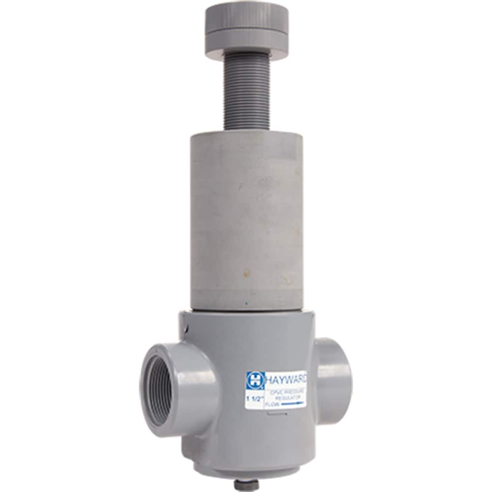 Hayward - Pressure Regulating Valves; Pipe Size: 1-1/2 (Inch); End Connections: Threaded ; Material: CPVC ; Seal Material: FPM ; Minimum Working Pressure (psi): 5.0 ; Maximum Working Pressure (psi): 75.000 - Exact Industrial Supply