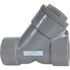 Hayward - Check Valves; Design: Y-Pattern ; Tube Outside Diameter (mm): 25.400 ; Pipe Size (Inch): 1 ; Tube Outside Diameter (Inch): 1 ; End Connections: Threaded ; Material: CPVC - Exact Industrial Supply