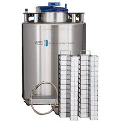 American BioTech Supply - Drums & Tanks; Product Type: Auto Fill Cryogenic Tank ; Volume Capacity Range: 85 Gal. and Larger ; Material Family: Steel ; Height (Inch): 53 ; Diameter/Width (Inch): 34 ; Shape: Round - Exact Industrial Supply