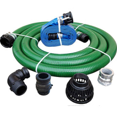 JGB Enterprises - Liquid Suction & Discharge Hose; Inside Diameter (Inch): 2 ; Length (Feet): 20 ; Material: PVC ; Working Pressure (psi): 50.000 ; Vacuum Rating: 29 In. Hg ; Color: Green, Blue - Exact Industrial Supply