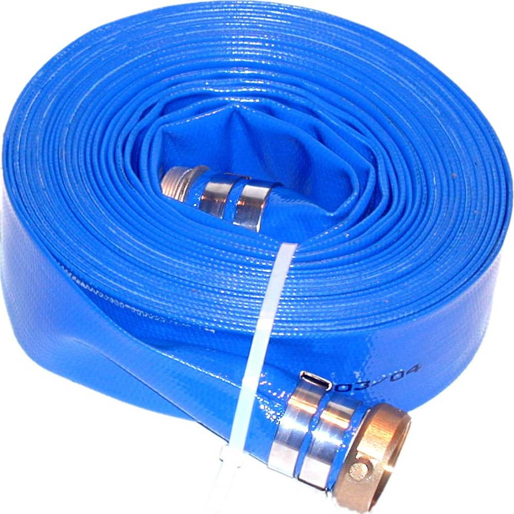 JGB Enterprises - Water & Discharge Hose; Inside Diameter (Inch): 1-1/2 ; Color: Blue ; Working Pressure (psi): 80.000 ; Length (Feet): 50 ; Material: PVC - Exact Industrial Supply