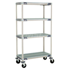 Metro - Carts; Type: Industrial Cart ; Load Capacity (Lb.): 600.000 ; Number of Shelves: 4 ; Width (Inch): 20-5/16 ; Length (Inch): 37-3/4 ; Height (Inch): 67-5/16 - Exact Industrial Supply